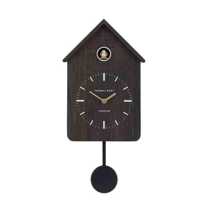 Thomas Kent Cuckoo Wall Clock in Charcoal - Front